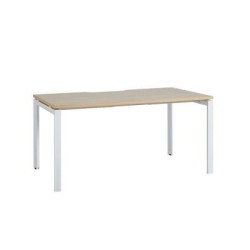 Novah Straight Desk – White / Autumn Oak 1600w x 700d
