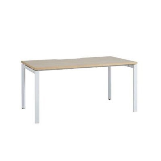 Novah Straight Desk – White / Autumn Oak 1600w x 700d