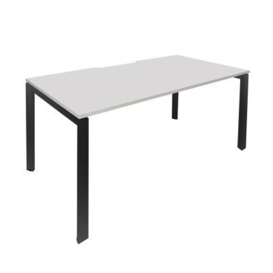 Novah Straight Desk – Black / White 1600w x 700d