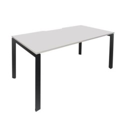 Novah Straight Desk – Black / White 1600w x 800d