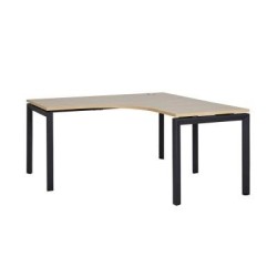 Novah Corner Desk - Black / Autumn Oak 1500 x 1500 x 700