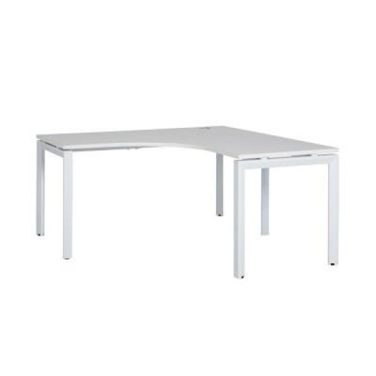 Novah Corner Desk - White / White 1800 x 1800 x 700