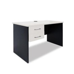 Sonic 1200 Straight Desk with Drawers White/Charcoal
