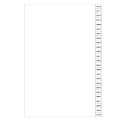 Indices/Dividers white 250 GSM (premium card) 1076-1100 unpunched