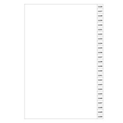 Indices/Dividers white 250 GSM (premium card) 1126-1150 unpunched