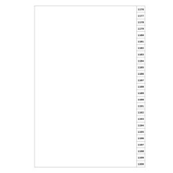 Indices/Dividers white 250 GSM (premium card) 1176-1200 unpunched