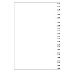 Indices/Dividers white 250 GSM (premium card) 1276-1300 unpunched