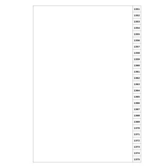 Indices/Dividers white 250 GSM (premium card) 1351-1375 unpunched