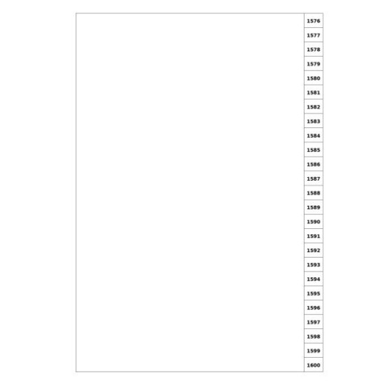 Indices/Dividers white 250 GSM (premium card) 1576-1600 unpunched