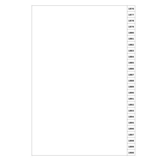 Indices/Dividers white 250 GSM (premium card) 1876-1900 unpunched