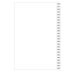 Indices/Dividers white 250 GSM (premium card) 2076-2100 unpunched
