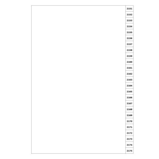 Indices/Dividers white 250 GSM (premium card) 2151-2175 unpunched