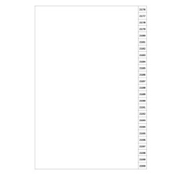Indices/Dividers white 250 GSM (premium card) 2176-2200 unpunched
