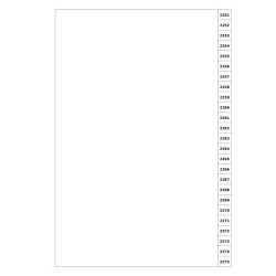 Indices/Dividers white 250 GSM (premium card) 2251-2275 unpunched