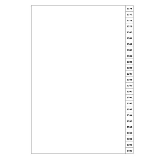 Indices/Dividers white 250 GSM (premium card) 2376-2400 unpunched