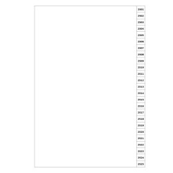 Indices/Dividers white 250 GSM (premium card) 2501-2525 unpunched