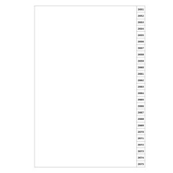 Indices/Dividers white 250 GSM (premium card) 2651-2675 unpunched