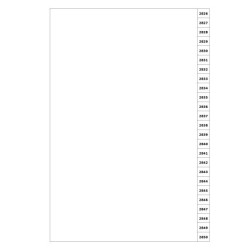 Indices/Dividers white 250 GSM (premium card) 2826-2850 unpunched