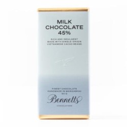 Bennetts Chocolate 60g Bar Milk Vietnam 45% Choc Bennetts Chocolate 60g Bar Milk Vietnam 45% Choc