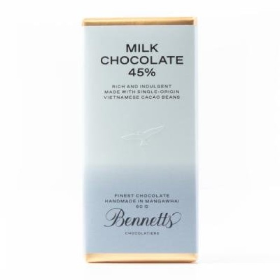 Bennetts Chocolate 60g Bar Milk Vietnam 45% Choc