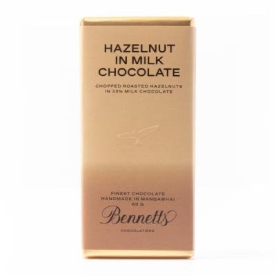 Bennetts Chocolate 60g Bar Hazelnut Milk Choc