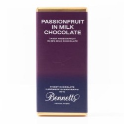 Bennetts Chocolate 60g Bar Passionfruit Milk Choc Bennetts Chocolate 60g Bar Passionfruit Milk Choc