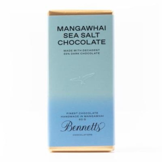 Bennetts Chocolate 60g Bar Sea Salt Dark Choc