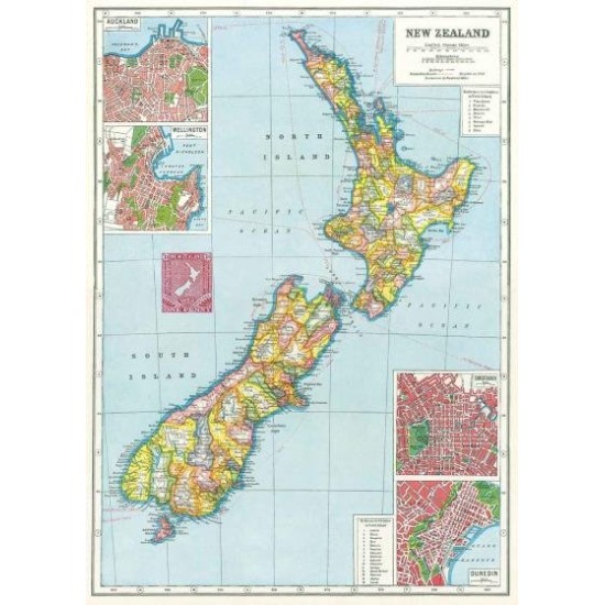 CAVALLINI NZ MAP POSTER WRAP