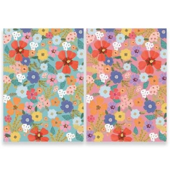 FLOWERS 2 NOTECARD PKT 4x2