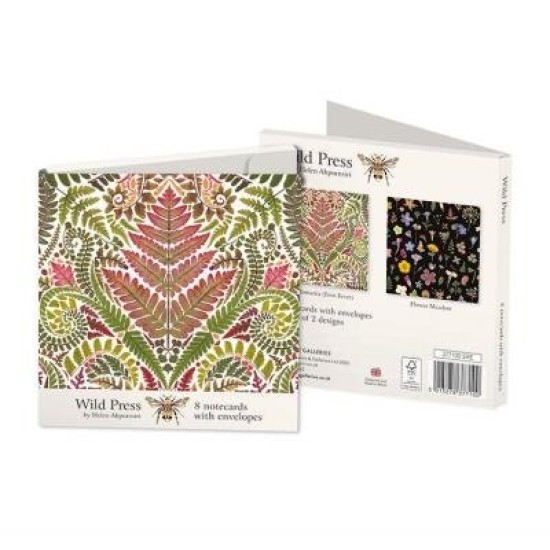 FERN PRINTS NOTECARD SET 4 X 2