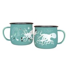 KUPE AND TE WHEKE ENAMEL MUG
