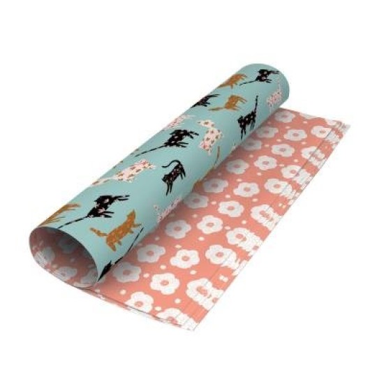 CINNAMON BLUE CATS DOUBLE SIDED WRAP