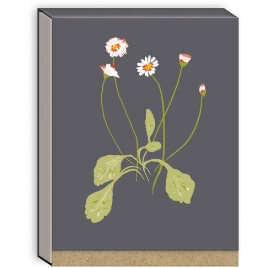 *  FLORAL CHARCOAL POCKET NOTEPAD