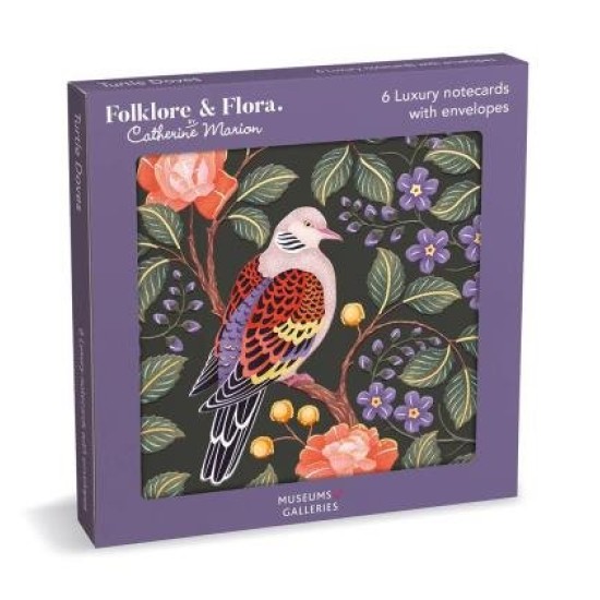 TURTLE DOVES LUX SQ NOTECARD WALLET 6 PKT