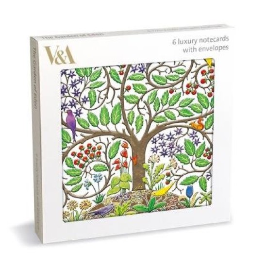 GARDEN OF EDEN LUX SQ NOTECARD WALLET 6 PKT