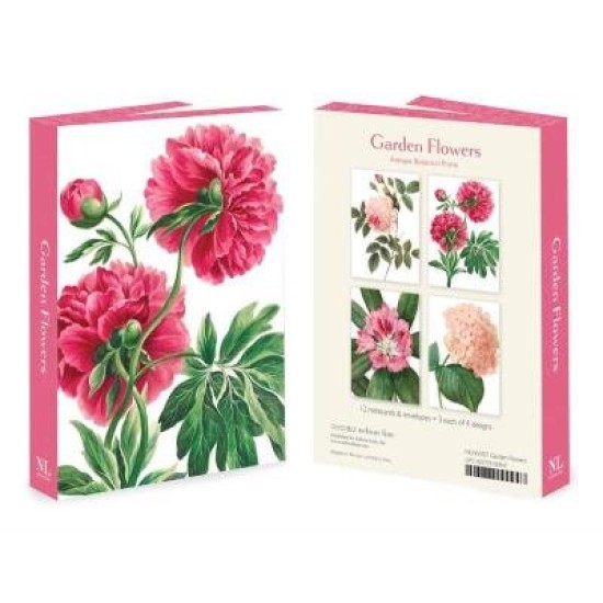 GARDEN FLOWERS NOTECARDS PKT 12