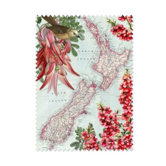 MAP OF NEW ZEALAND LENS CLOTH