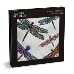 Dragonfly Dance Lux Sq Notecard Wallet 6 Pkt