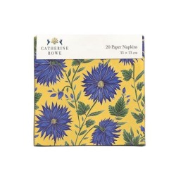 Blue Flowers Paper Napkin Pkt 20
