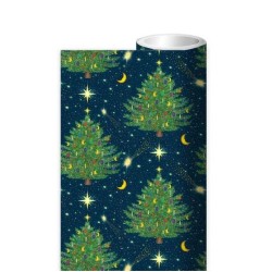 Celestial Christmas Trees - Christmas Roll Wrap