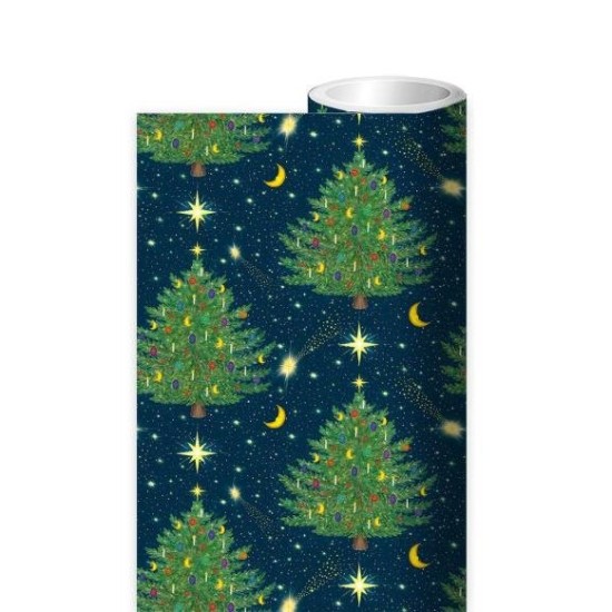 Celestial Christmas Trees - Christmas Roll Wrap