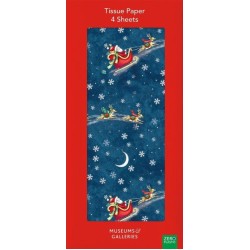 Santa Over The Rooftops - Christmas Tissue Wrap Santa Over The Rooftops - Christmas Tissue Wrap