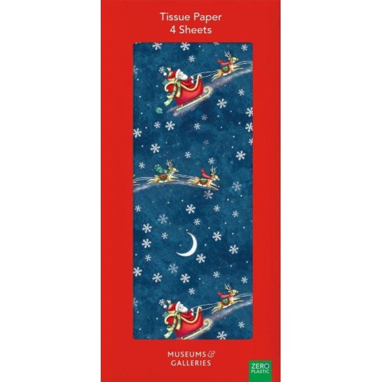 Santa Over The Rooftops - Christmas Tissue Wrap