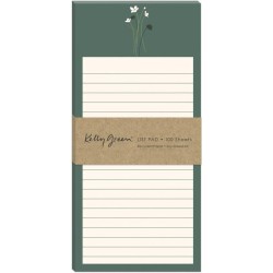 Floral Dark Green - Magnetic List Pad