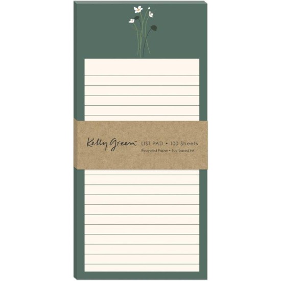 Floral Dark Green - Magnetic List Pad