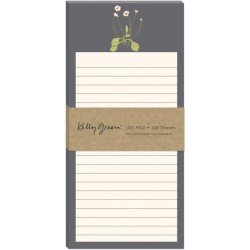 Floral Charcoal - Magnetic List Pad