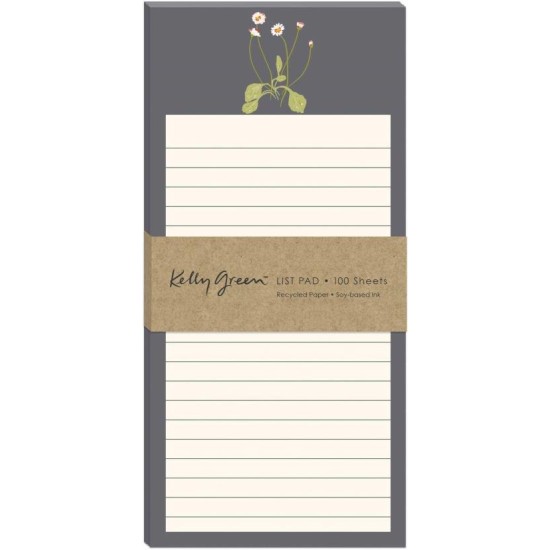 Floral Charcoal - Magnetic List Pad