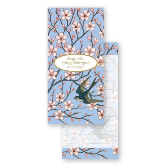 Almond Blossom & Swallow Magnetic Notepad