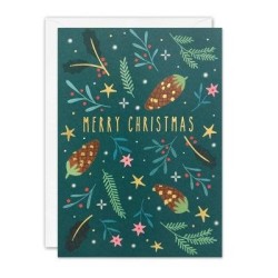 Merry Christmas Pinecones - Christmas Card Merry Christmas Pinecones - Christmas Card