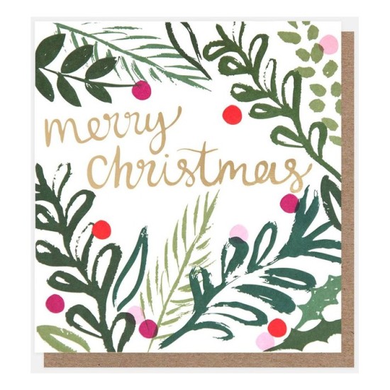 Sketch Foliage And Berries - Christmas Card